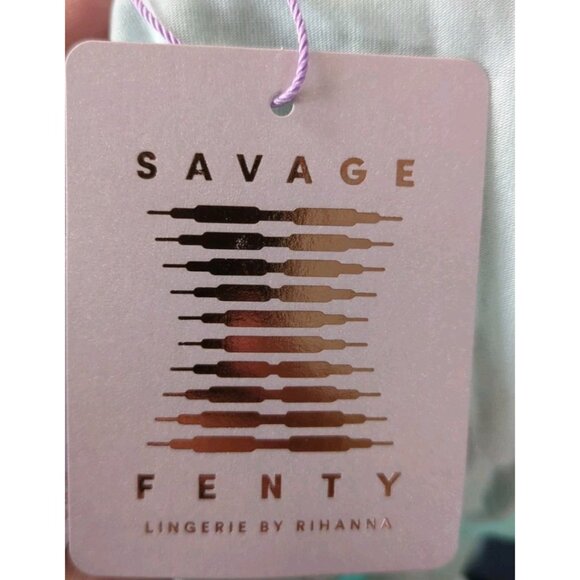 Savage X Fenty A Peek Behind the Lace Cami Aqua Blue Size 2X New With Tags - Picture 4 of 6